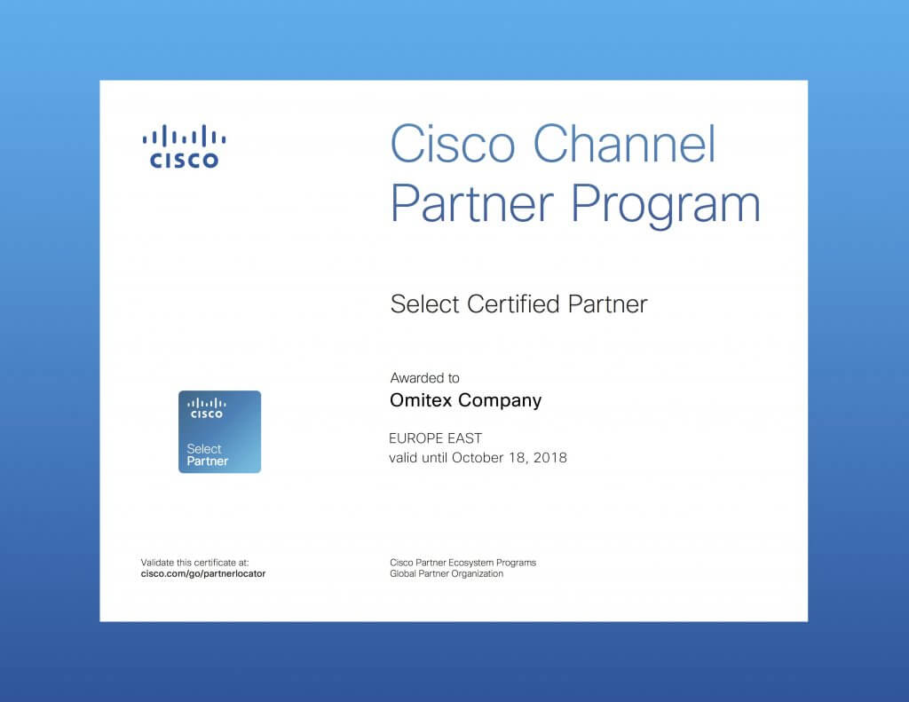 Cisco Select Certified Partner (Гомель, Минск)
