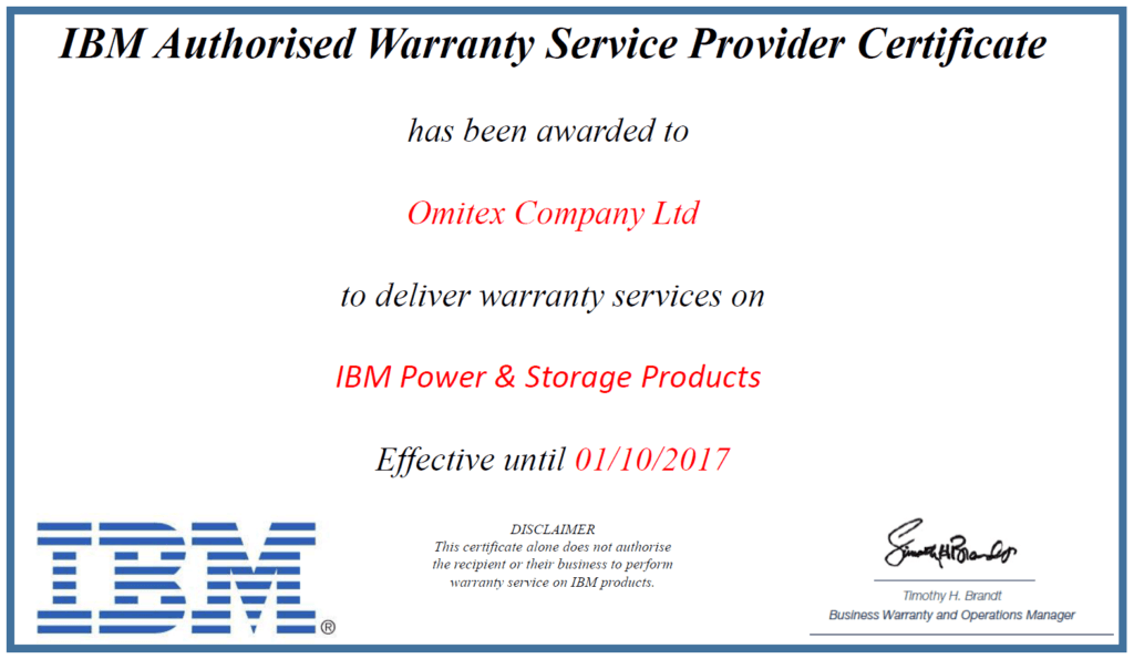 Гарантийное обслуживание IBM Power & Storage